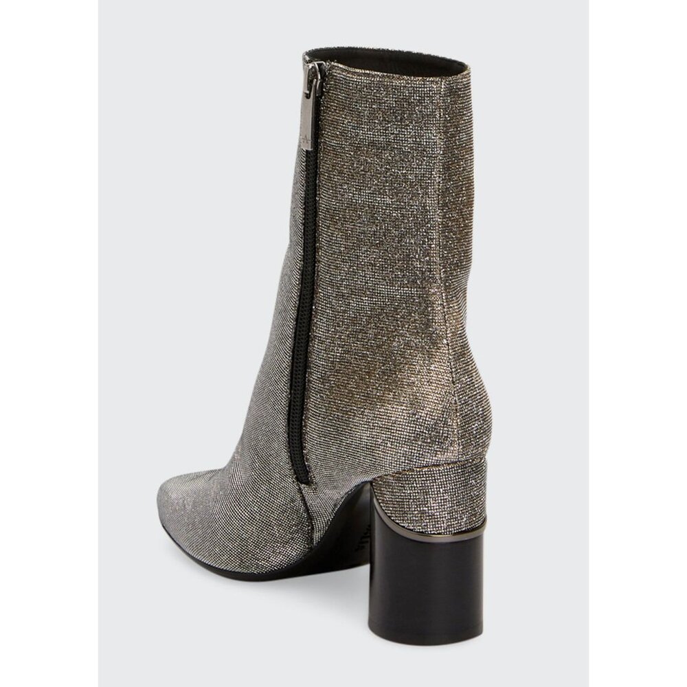🆕AQUATALIA Phila Glitter Sparkle Ankle Boot Bootie Silver Metallic 5 - Picture 2 of 11